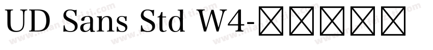 UD Sans Std W4字体转换